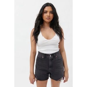 NWT Urban Outfitters BDG A-Line Denim Cutoff Short, Washed Black Denim, Size 24